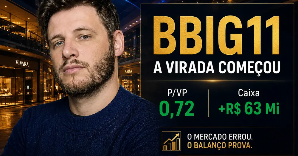 BBIG11 — desalavancagem apareceu no balanço de abril