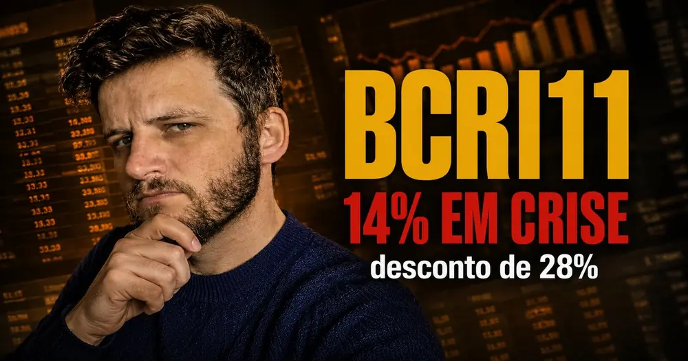BCRI11 (Banestes Recebíveis Imobiliários FII) — 14,21% da carteira em waiver, inadimplência ou recuperação judicial, com cota negociada a 28% de desconto sobre o valor patrimonial
