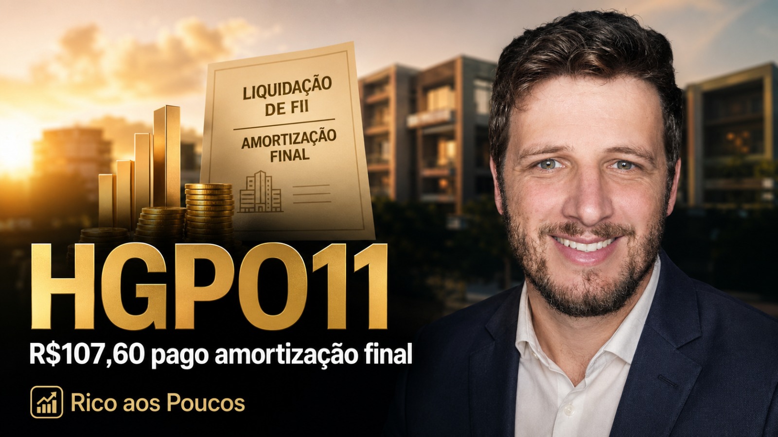 HGPO11: rendimento de R$ 107,60 pago hoje e a amortização final de jul/2026