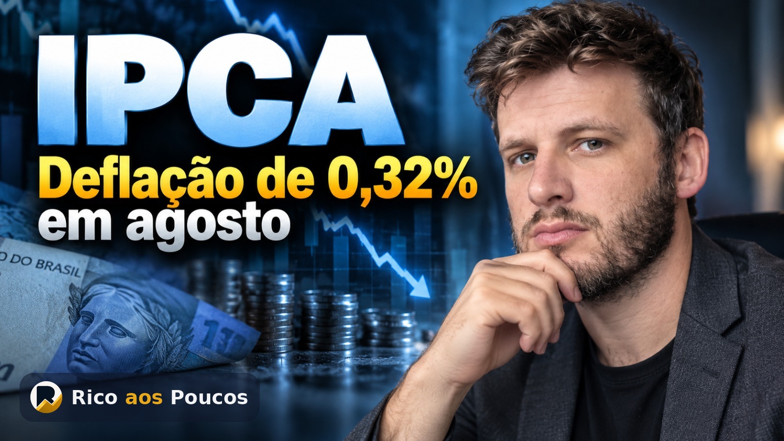 IPCA de agosto de 2026 registra deflação de 0,32% — queda mais forte que o esperado mexe com a renda fixa