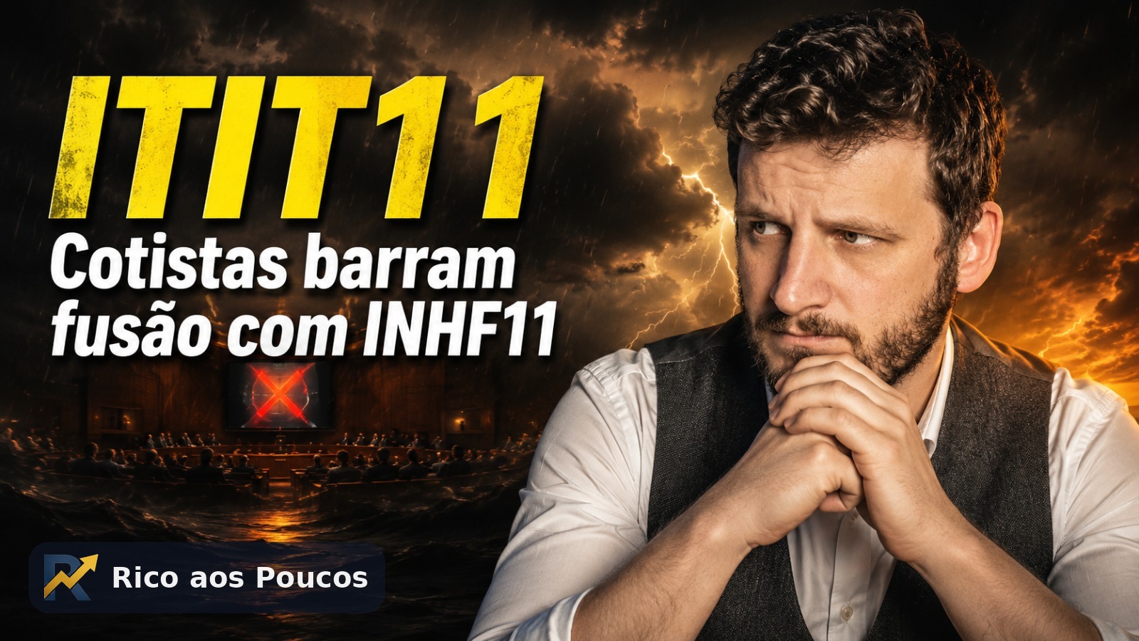 Cota do ITIT11 em queda no painel de negociação após a assembleia rejeitar a liquidação do fundo