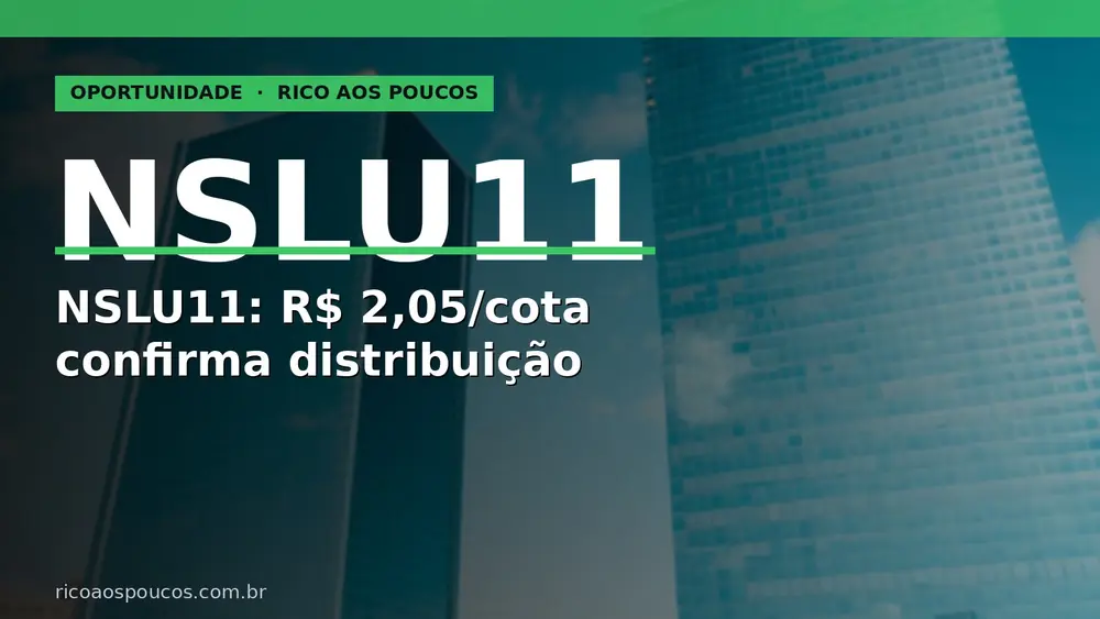 NSLU11 — Reanálise Mai/2026: resultado de R$ 2,05/cota confirma DPS sustentável