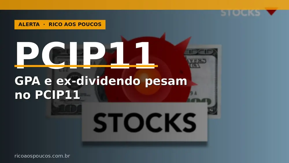 PCIP11 cai 2,7% em 10/jun: ex-dividendo e Grupo Pão de Açúcar pressionam a cota