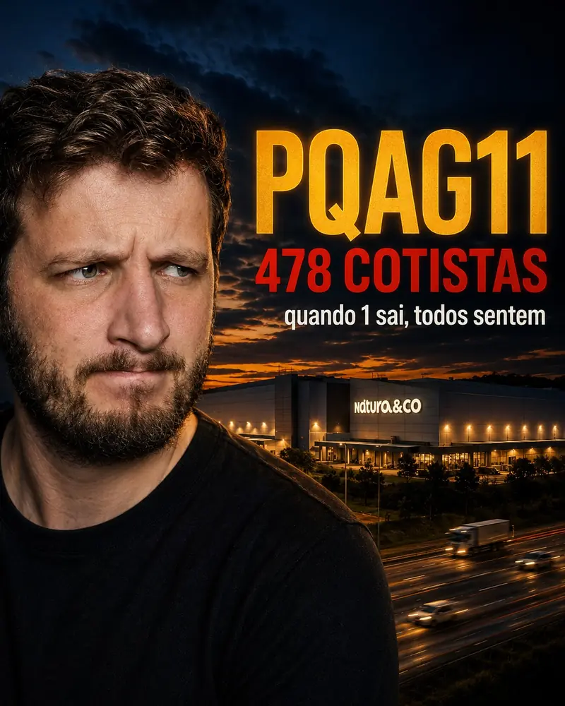PQAG11 — BTS Natura com 478 cotistas e armadilha de liquidez
