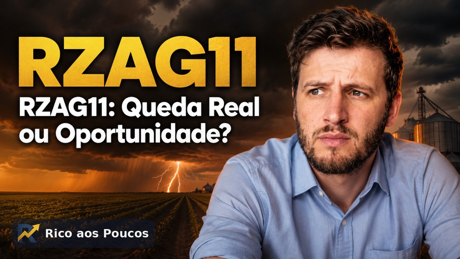 RZAG11: gráfico de queda da cota do Fiagro Riza Agro com destaque para a faixa de preço justo