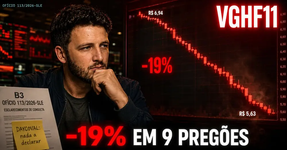 VGHF11 — B3 cobra explicação sobre queda atípica de cerca de 19% nas cotas do Valora Hedge Fund