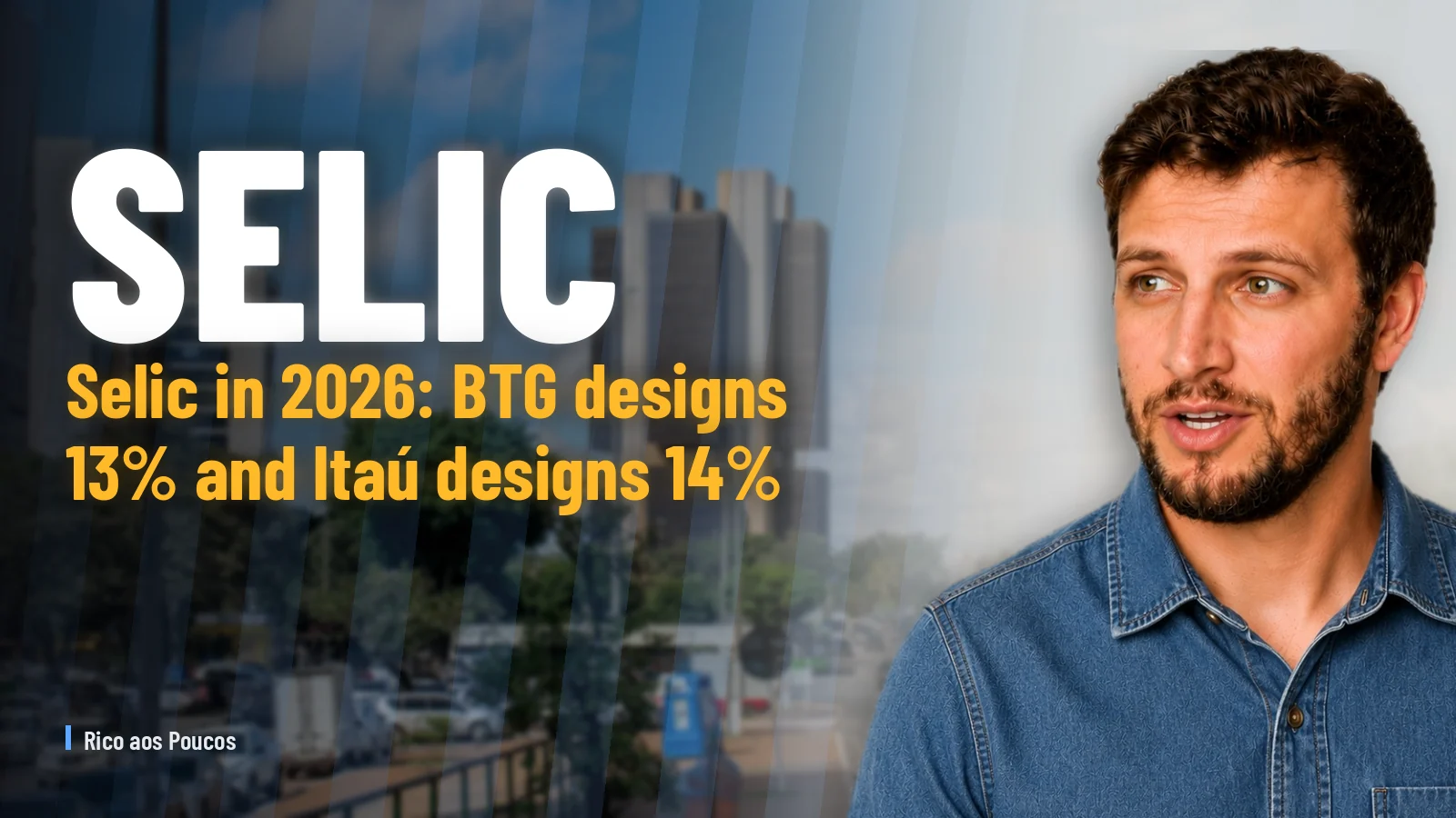 Selic in 2026: BTG designs 13% and Itaú designs 14% — which changes to FIIs%.