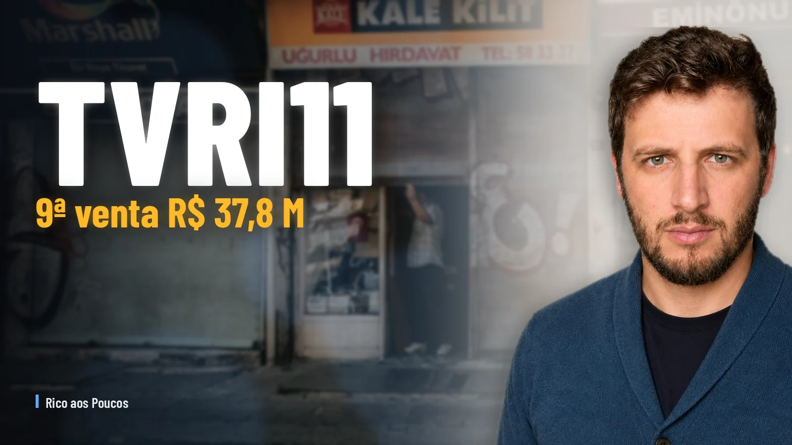 TVRI11: la 9ª venta de Tivio fue por R$ 37,8 millones — y el precio de la cuota no se movió